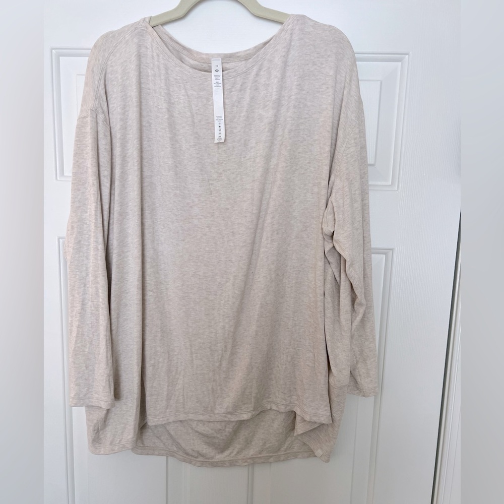 lululemon athletica Lightweight Long Sleeve Top in Light Beige